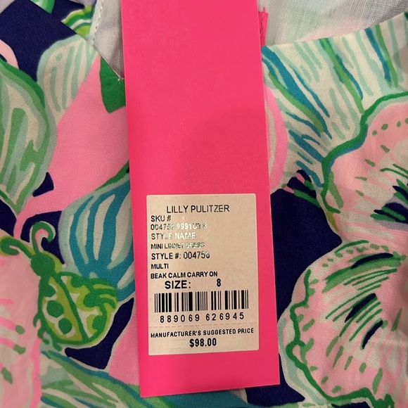 Lilly Pulitzer mini linnet dress in multi beak calm carry on size 8 NWT - Picture 8 of 11